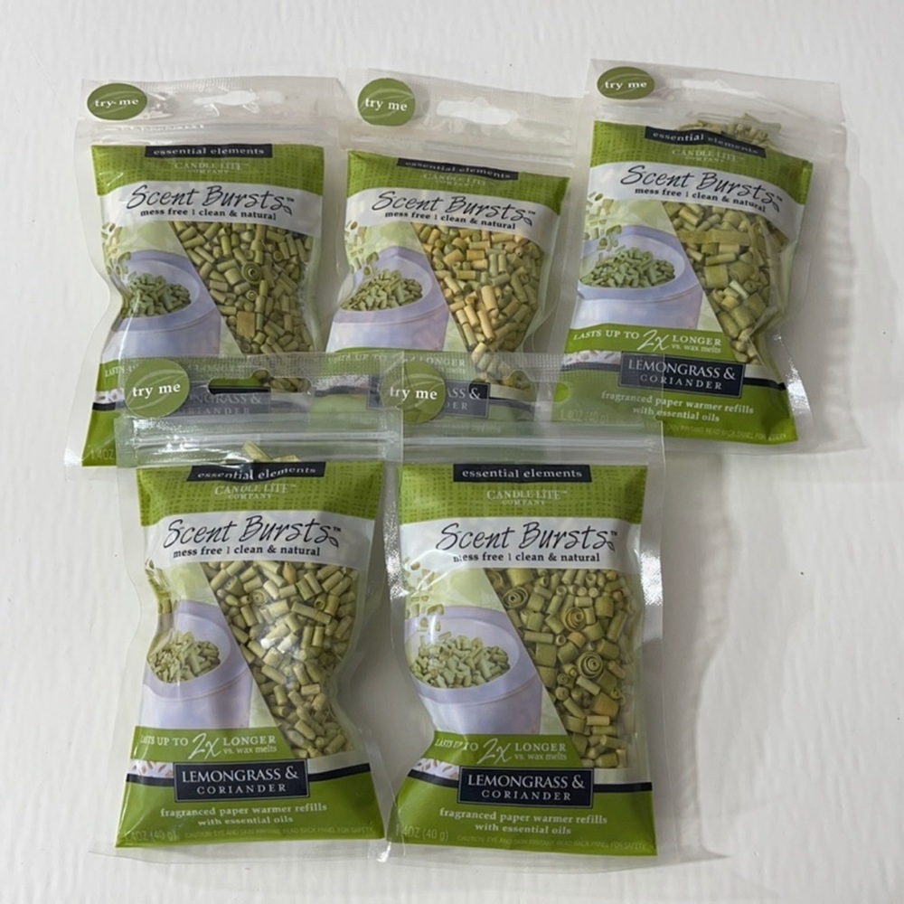 ✅5-Pack Essential Elements Scent Bursts Lemongrass & Coriander